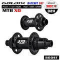 GOLDIX GDX370 32H Bicycle Hub Sealed Bearing Center Lock Disc Brake J-Bend 32 Holes Ratchet 36T BOOST MTB Hub for Shimano SRAM