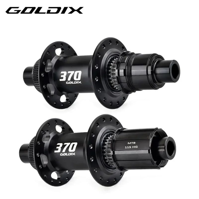 GOLDIX GDX370 32H Bicycle Hub Sealed Bearing Center Lock Disc Brake J-Bend 32 Holes Ratchet 36T BOOST MTB Hub for Shimano SRAM