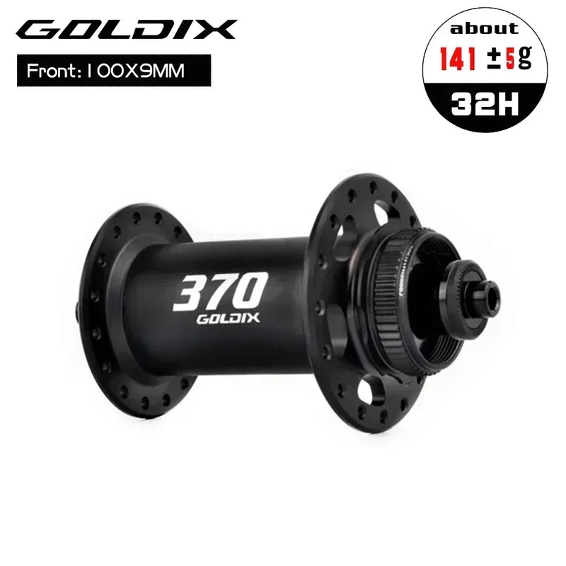 GOLDIX GDX370 32H Bicycle Hub Sealed Bearing Center Lock Disc Brake J-Bend 32 Holes Ratchet 36T BOOST MTB Hub for Shimano SRAM