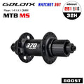 GOLDIX GDX370 32H Bicycle Hub Sealed Bearing Center Lock Disc Brake J-Bend 32 Holes Ratchet 36T BOOST MTB Hub for Shimano SRAM