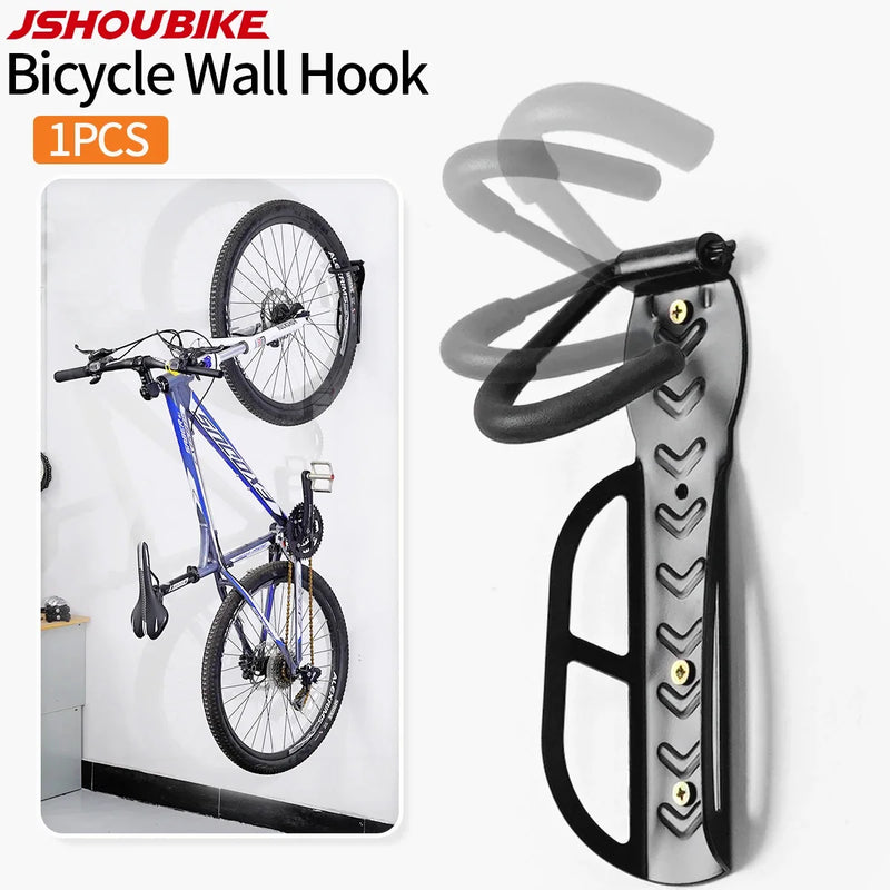 JSHOU BIKE Wall Mount Garage Bike Rack Adjustable Hanger Storage Bike Garage Home,Horizontal Bike Hook Bike Holder MTB/Road Bike