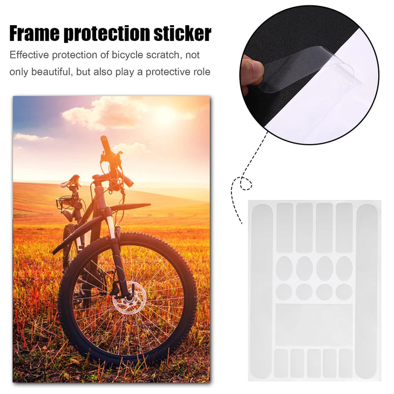 Bicycle Chain Protection Sticker MTB Bike Anti-scratch Anti-Rub Frame Protector Film Anti-scratch Sticker Frame Safety Tape