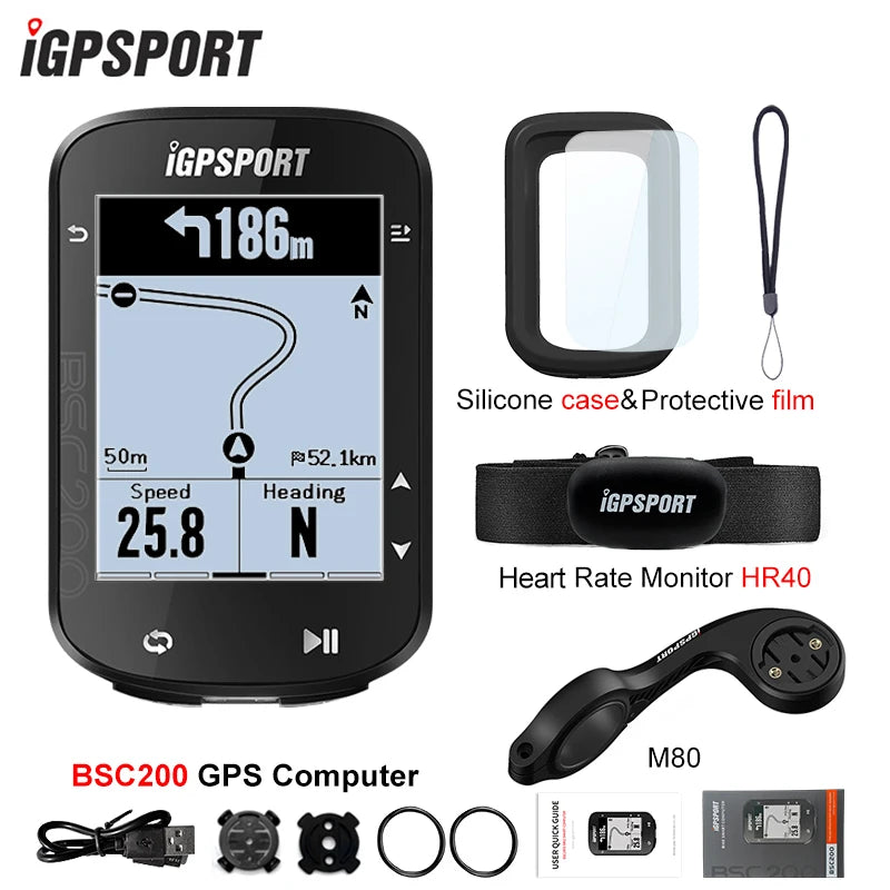 IGPSPORT BSC200 GPS Cycle bike Computer Wireless Speedometer Bicycle Digital ANT+ Route Navigation Stopwatch Cycling Odometer