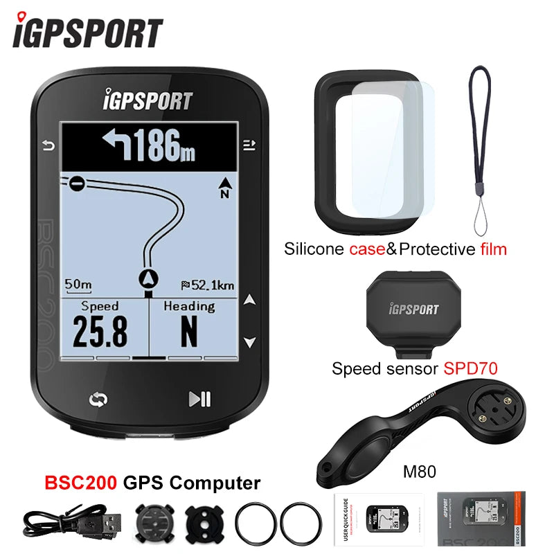 IGPSPORT BSC200 GPS Cycle bike Computer Wireless Speedometer Bicycle Digital ANT+ Route Navigation Stopwatch Cycling Odometer