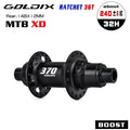 GOLDIX GDX370 32H Bicycle Hub Sealed Bearing Center Lock Disc Brake J-Bend 32 Holes Ratchet 36T BOOST MTB Hub for Shimano SRAM