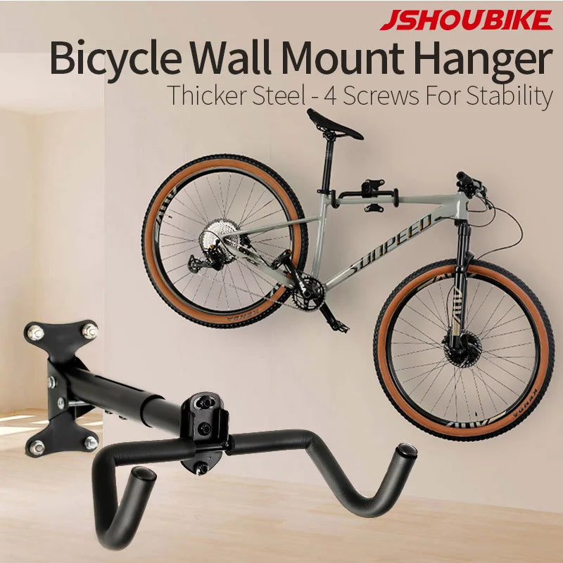 JSHOU BIKE Wall Mount Garage Bike Rack Adjustable Hanger Storage Bike Garage Home,Horizontal Bike Hook Bike Holder MTB/Road Bike