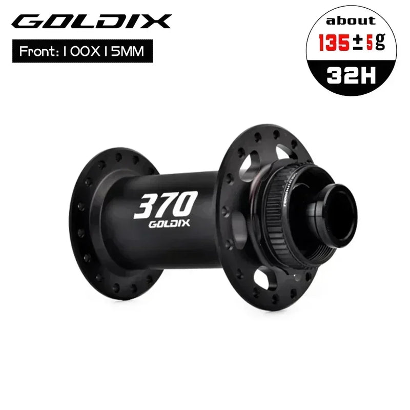 GOLDIX GDX370 32H Bicycle Hub Sealed Bearing Center Lock Disc Brake J-Bend 32 Holes Ratchet 36T BOOST MTB Hub for Shimano SRAM