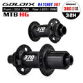 GOLDIX GDX370 32H Bicycle Hub Sealed Bearing Center Lock Disc Brake J-Bend 32 Holes Ratchet 36T BOOST MTB Hub for Shimano SRAM