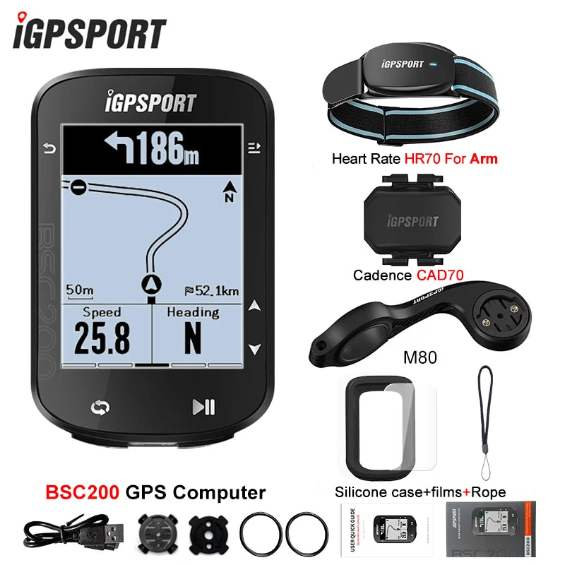 IGPSPORT BSC200 GPS Cycle bike Computer Wireless Speedometer Bicycle Digital ANT+ Route Navigation Stopwatch Cycling Odometer