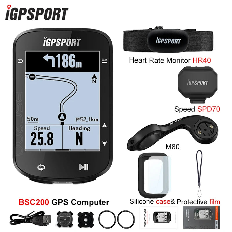 IGPSPORT BSC200 GPS Cycle bike Computer Wireless Speedometer Bicycle Digital ANT+ Route Navigation Stopwatch Cycling Odometer