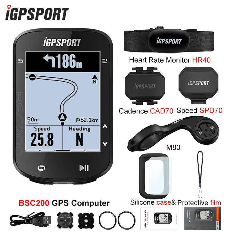 IGPSPORT BSC200 GPS Cycle bike Computer Wireless Speedometer Bicycle Digital ANT+ Route Navigation Stopwatch Cycling Odometer